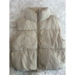 Streetwear Society  Cream  Sleeveless Puffer Vest Size  S Women‎ Photo 5