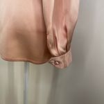 Doncaster  Soft Silk Blouse Pink Long Sleeves Statement Collar Photo 4