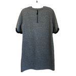 Lou & grey  A-line Gray Black Lined Stretch Career Work Dress Size Large Photo 1