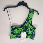 ZARA One Shoulder Floral Print Jacquard Crop Top Size Medium NWT Photo 0