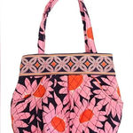 Vera Bradley  Morgan Loves Me Pink Orange Floral Quilted Shoulder Bag Photo 0