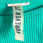 Forever 21  High Cut Cheeky Green Ribbed Bikini Bottom Photo 3