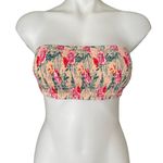 Cabana Del Sol women's size large pink and green strapless stretch bikini top Photo 0