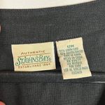 Vintage black linen blend button down maxi dress Size 12 Photo 2