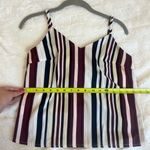 SheIn Striped V-neck Semi Crop Silky Tank Top Camisole Size Extra Small Photo 8