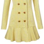 CAbi NWT   Hobnob Topper #6249 Yellow black white print Large Photo 2