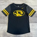 Banana Republic Nike Mizzou MU Tigers T Shirt Womens M Black Gold Missouri University NCAA Photo 0