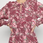 Aerie  Floral Long Sleeve Smocked Waist and Cuffs Dress W-958 Sz Small Photo 4