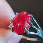 Red sapphire S925 silver ring size 9.75 Photo 4