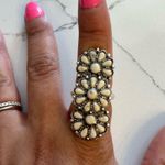 Western Cream Floral Ring Silver Photo 1