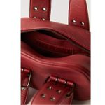 Free People  Say Yes Bag Oxblood Red Leather NWT Y2K Purse Pouchette Charm Bag Photo 5