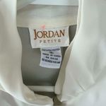 Jordan Petite Vintage White Lace Trim Button Front Blouse Long Sleeve Romantic C Size 8 Photo 2