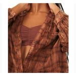 Free People One Of the boys oversized plaid button-down shirt Photo 3