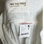 Free People  Valley Double Cloth Ivory Button Down Shirt Size S 100% Cotton NWT Photo 8