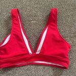 SheIn Red V-Neck Bikini Top Photo 1