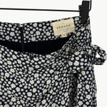 Sézane Pacome Floral Wrap Mini Skirt | Sz 36 (US 4) | Navy Blue Mini Daisy Print Photo 8