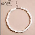 Badu Bohemia White Natural Shell Bead Necklace Irregular Seashell Necklace Photo 1