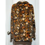 Simply Southern Womens Fleece Pullover Sweatshirt Floral Print Orange Brown XL Black Photo 3