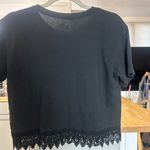 Hollister  Women's Black Lace Detail Short Sleeved Shirt Photo 2
