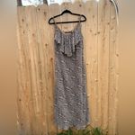 Ladies Essentials by Milano Maxi Dress Cheetah Print Ruffle Size‎ 14 Y2k Long Brown Photo 1