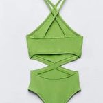 ZARA NWT  RIBBED CUTOUT CUTTABLE LOOP BLOGGERS FAV BODYSUIT STRETCH Photo 6