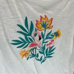 Talbots  FLAMINGO EMBROIDERED CREWNECK TEE Photo 3