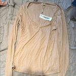 L'Agence  Women's Tan ribbed Top medium nwt Photo 7