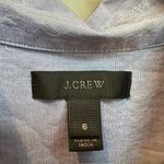 J.Crew Periwinkle Blue Button-Up Shirt with Gold Sequin Stripe Accents Size 6 S Photo 8
