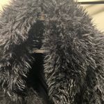 Black Faux Fur Hooded Jacket Size L Photo 6