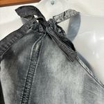 Mazik Distressed Chambray Halter Top Size Medium Gray Photo 8