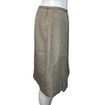 Norton Mcnaughton Skirt Womens 8 Petite Tan Pencil Straight Skirt Pleated Career Photo 1