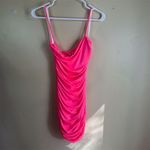 superdown Revolve‎  Sierra Women's Size XS Hot Pink Ruched Spaghetti Strap Dress Photo 2