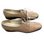 Salvatore Ferragamo VINTAGE Oxford Women Shoes 9.5 B Beige Loafers ITALY Narrow Photo 4