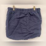 James Perse  Estilo Mini Skirt Women's 3 Blue 100% Linen Drawstring Elastic Waist Photo 1