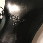 ZARA  fringed suede leather black heeled ankle booties size 36 / US 6 Photo 9