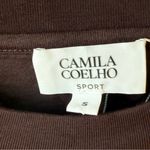 Camila Coelho  Sport Ingrid Brown Oversized Short Sleeve Tee S Photo 2