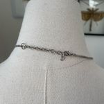 Double Strand Silver Tone Necklace Brown Amber Filagree Photo 3