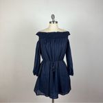 Line and Dot  Desi Off the Shoulder Dress in Navy NWT Small Photo 1