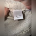 Banana Republic  Cream Short Sleeve Ribbed‎ Soft Wool T-shirt V Neck Medium Photo 3