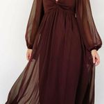 Baltic Born  Doine Mahogany Long Sleeve Mid Dress Photo 0