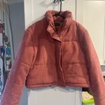 Say What? Dusty Pink Corduroy Puffer Jacket Photo 0