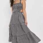 American Eagle NWOT Smocked Midi Dress Gingham Size Small Photo 0