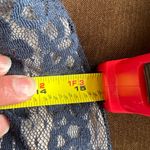 Bleuh Ciel  Blue Lace/Cream Nylon Midi Sleeveless Dress SZ M Zipper in Back Photo 10