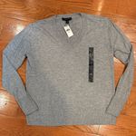 Banana Republic Silver Sparkle V-Neck Sweater – Size XS (NWT) Photo 0