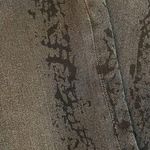 EXPRESS Super High Waisted Black Tonal Snakeskin Print Slim Ankle Jeans Sz 0 New Photo 3