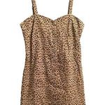 Skylar + Madison Cheetah Mini Dress Size Medium Jumper Buttons Leopard Photo 0