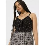 Torrid  Black Floral Geo Tie Front Sleeveless Culotte Jumpsuit Size 2X‎ Pockets Photo 1