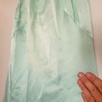 LAPOINTE Metallic Mint Green Halter Neckline Backless Satin Gown Dress Size 4 Photo 4