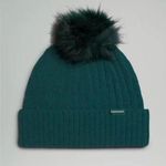 Lululemon Cable Knit Pom Beanie Hat Winter Hat Storm Teal NWT Photo 0