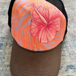 Econscious Hibiscus Gray BLack Pink Peach Baseball Adjustable Hat Photo 0